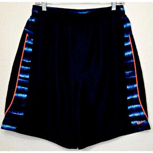 Nike Mens Swim Shorts Large Blue Drawstring Waist Pockets Logo Active Beach Surf